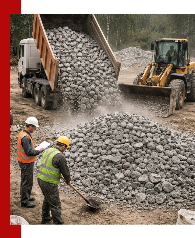 Гранитный щебень фракция 70-150 доставка в Железногорске