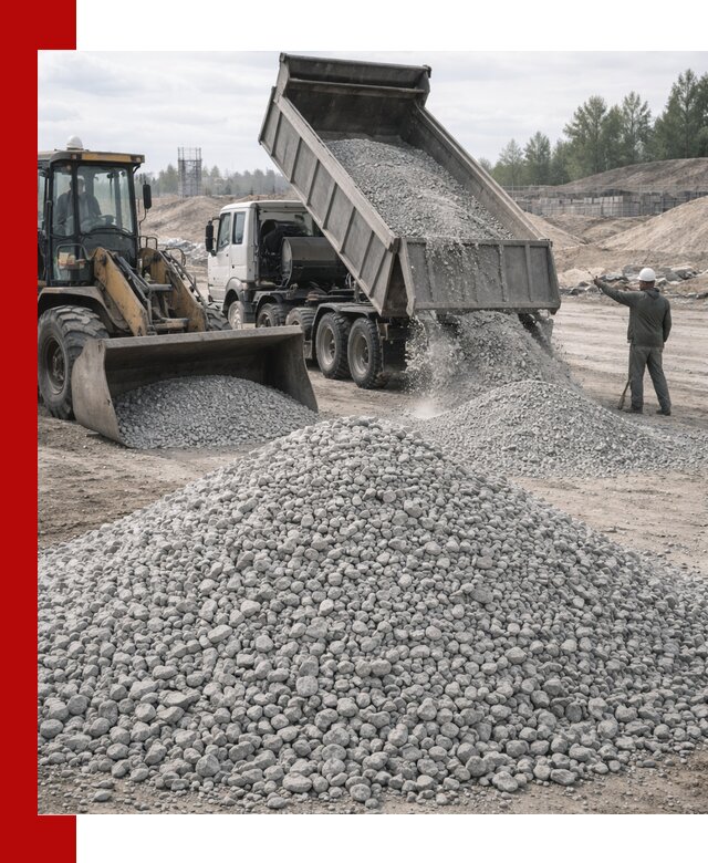 Доставка известнякового щебня фр. 5–20 в Железногорске