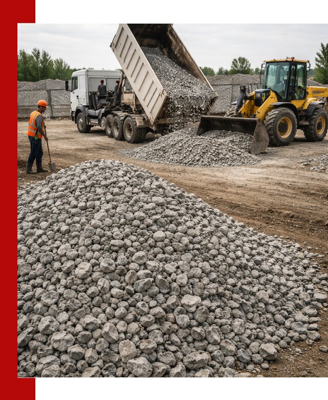 Доставка бетонного щебня фракции 40-70 в Железногорске