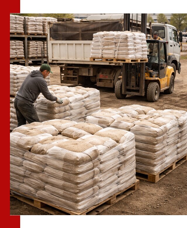 Карьерный песок в мешках с доставкой в Железногорске