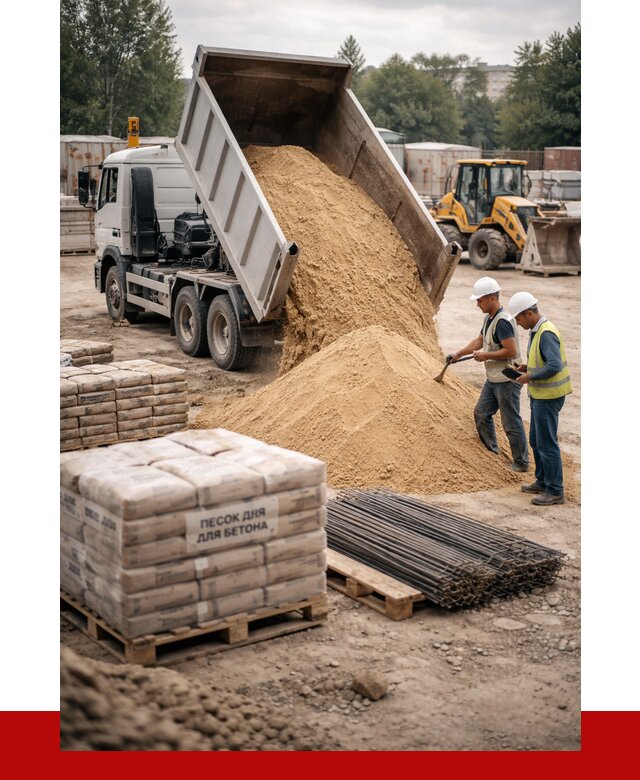 Песок для бетона в Железногорске от 2555 р. с доставкой, ПРОНЕРУДЖлк