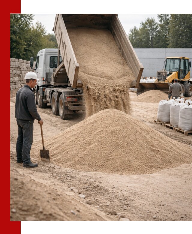 Кварцевый песок фракция 0–3 мм с доставкой в Железногорске
