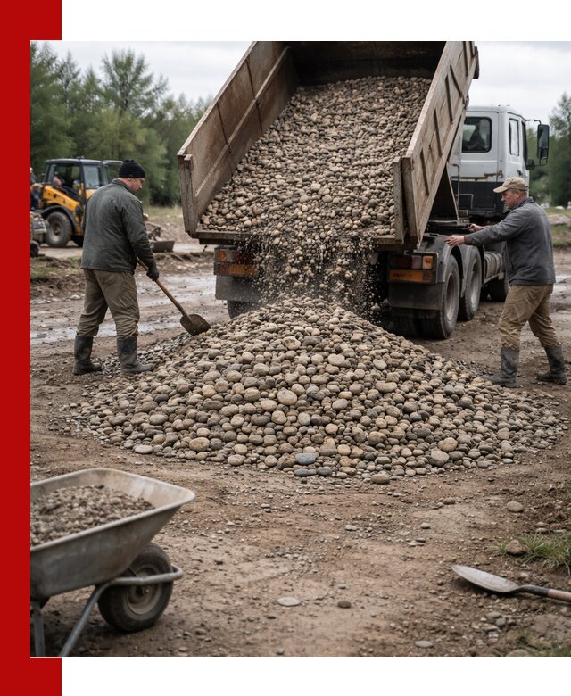 Доставка гальки речной оптом и в розницу в Железногорске