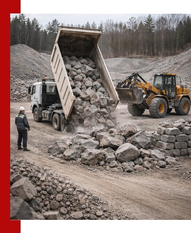 Доставка и продажа бутового гранитного камня в Железногорске