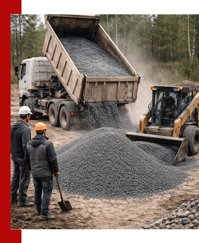 Гранитный отсев 0-5 с доставкой и разгрузкой в Железногорске