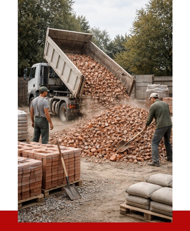 Бой кирпича в Железногорске с доставкой от 4293 руб/куб | ПРОНЕРУДЖлк