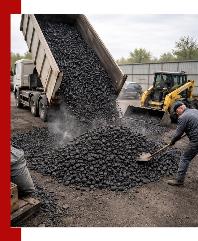 Доставка угля орех в Железногорске оптом и в розницу